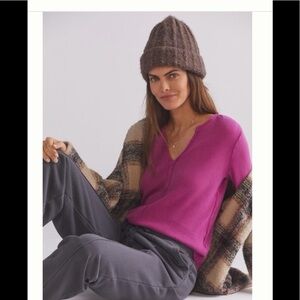 Anthropologie Pilcro SMALL Thermal Cotton/Rayon
Beachy Waffle Long-Sleeved Shirt